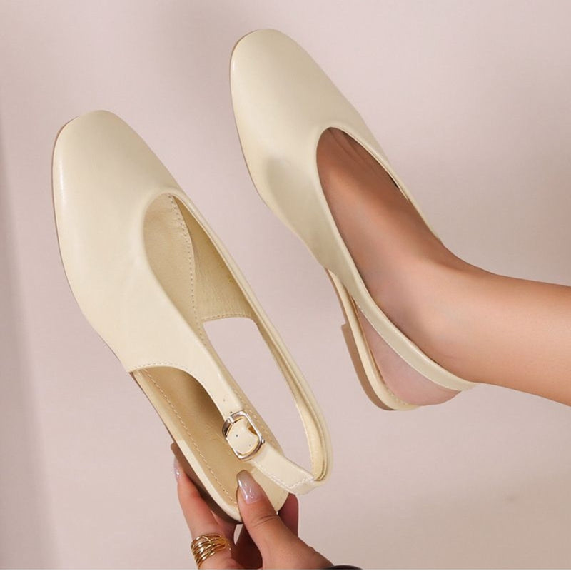 SHOES Gitte dam sling tillbaka ballerinaskor OP16-46PU Shoes Yellow