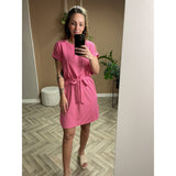 ICHI ICHI dam klänning IHREBEL Dress Shocking Pink