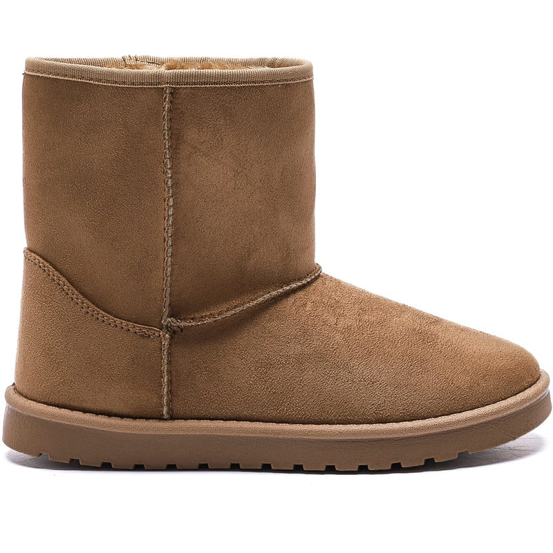 SHOES Lina dam boots 6417 Restudsalg Camel