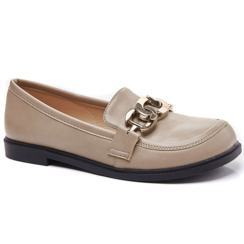 SHOES Ines dam Loafers 2353 Restudsalg Khaki