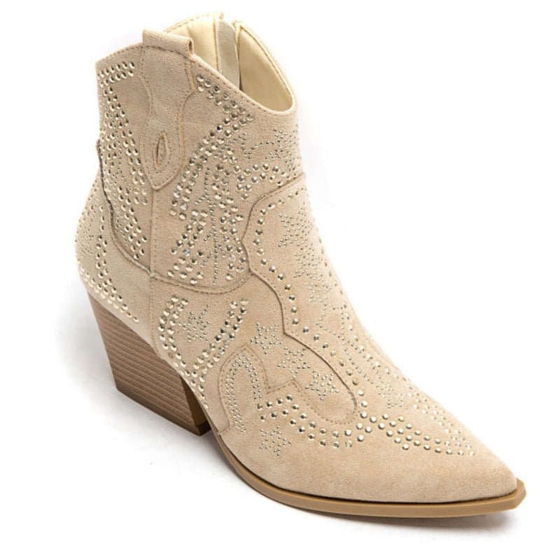 SHOES Jacqueline dame cowboystøvler 9676A Shoes Beige