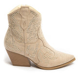 SHOES Jacqueline dame cowboystøvler 9676A Shoes Beige