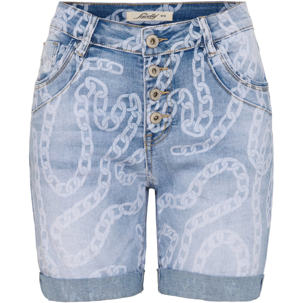 Jewelly Jewelly dam shorts S22172 Shorts Denim Blue