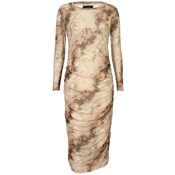 Liberté LIBERTÉ DAMKLÄNNING Dress BROWN GOLD MARBLE