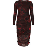 Liberté LIBERTÉ DAMKLÄNNING Dress Black bordeaux flower