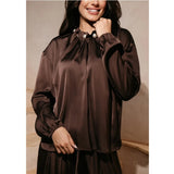 Liberté LIBERTÉ Dam Blus Pip Blouse Dark Brown