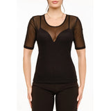 Liberté LIBERTÉ dam T-shirt MESH DOT T-shirt Black