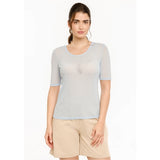 Liberté LIBERTÉ dam T-shirt MESH DOT T-shirt Light blue