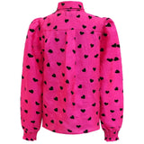 Liberté LIBERTÉ dam blus ELINA Blouse PINK BLACK HEART