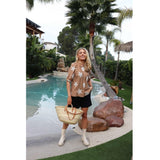Liberté LIBERTÉ dam blus FLORA Blouse CARAMEL BEACH EMBROIDERY