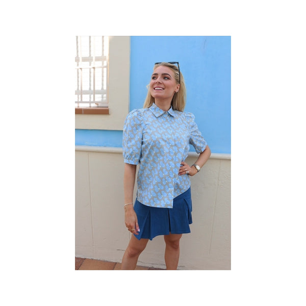 Liberté LIBERTÉ dam blus FLORA Blouse CUTE BOW BLUE