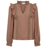 Liberté LIBERTÉ dam blus LAURA Blouse Nougat Brown