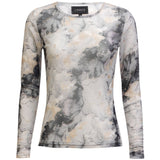 Liberté LIBERTÉ dam blus MESH Blouse BLACK GREY MARBLE