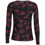 Liberté LIBERTÉ dam blus MESH Blouse BLACK PINK ROSE