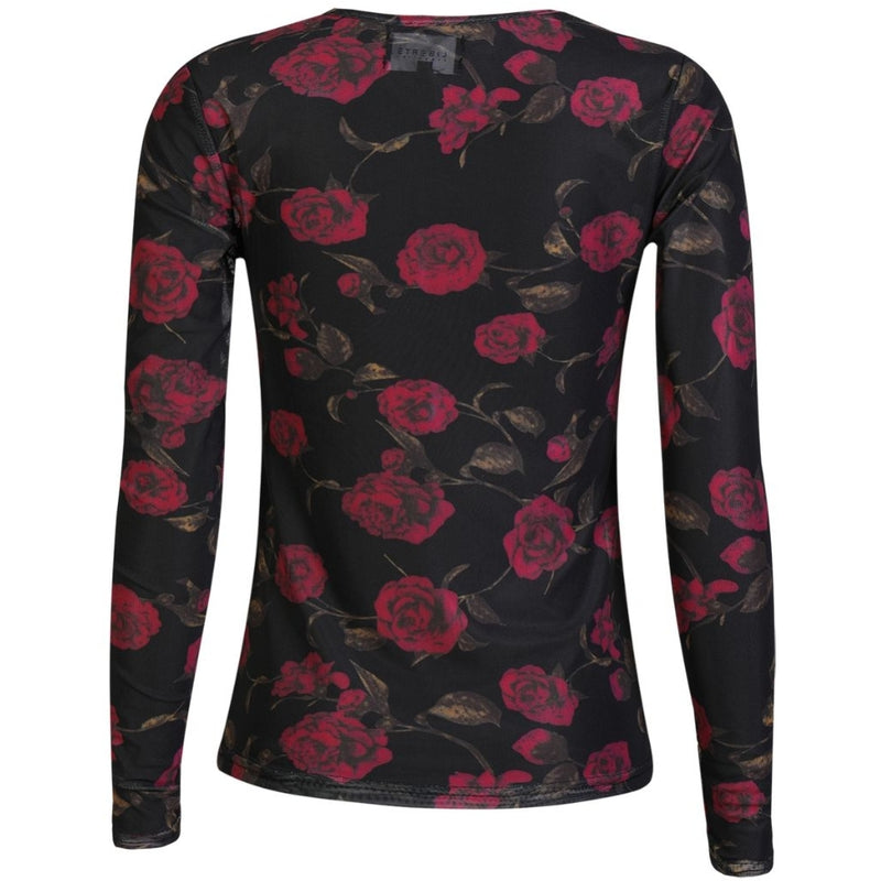 Liberté LIBERTÉ dam blus MESH Blouse BLACK PINK ROSE