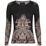 Liberté LIBERTÉ dam blus MESH Blouse Black Paisley