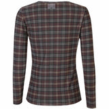 Liberté LIBERTÉ dam blus MESH Blouse DARK BROWN CHECK