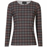 Liberté LIBERTÉ dam blus MESH Blouse DARK BROWN CHECK