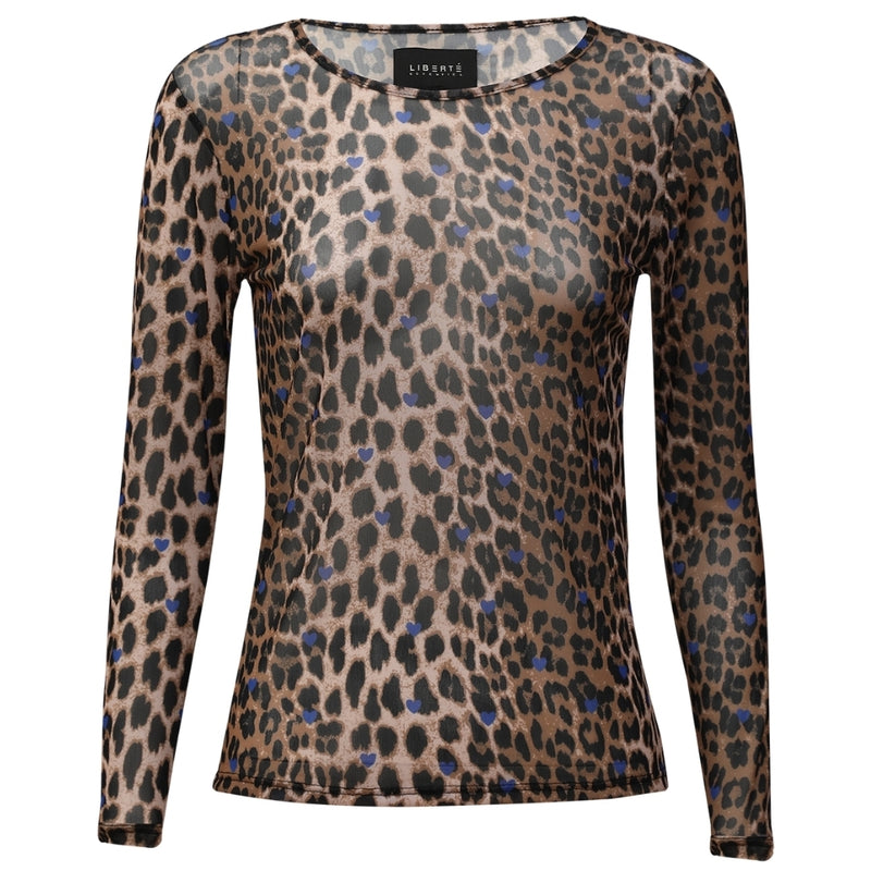 Liberté LIBERTÉ dam blus MESH Blouse LUX LEO COBOLT HEART