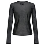 Liberté LIBERTÉ dam blus MESH Blouse BLACK GOLD DOT