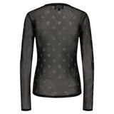 Liberté LIBERTÉ dam blus MESH Blouse BLACK HEART DIAMOND DOT