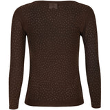 Liberté LIBERTÉ dam blus MESH Blouse DARK BROWN DIAMOND DOT