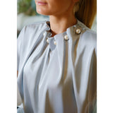 Liberté LIBERTE dam blus PIP T-shirt DUSTY LIGHT BLUE