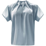 Liberté LIBERTE dam blus PIP T-shirt DUSTY LIGHT BLUE