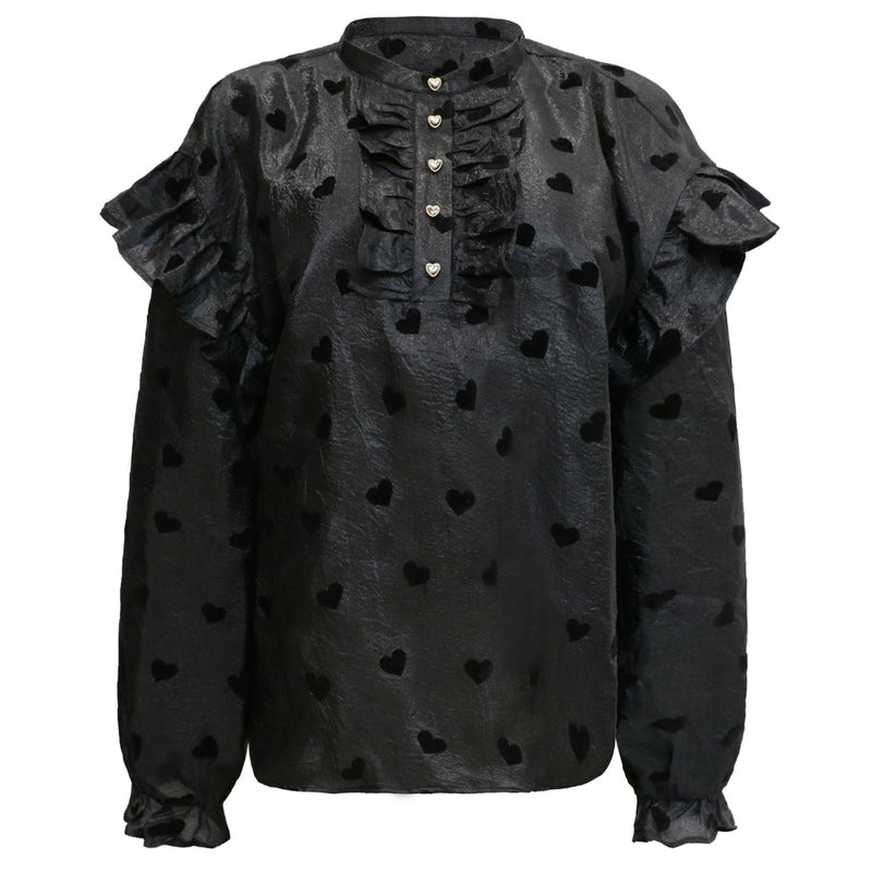 Liberté LIBERTÉ dam blus TIA Blouse BLACK HEART