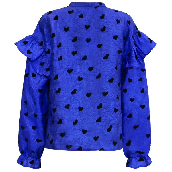 Liberté LIBERTÉ dam blus TIA Blouse Cobolt Blue Black Heart