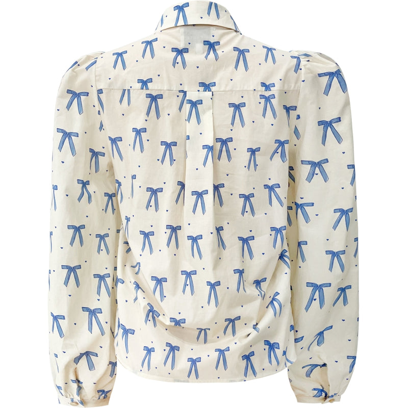 Liberté LIBERTE dam bluse FLORA Blouse CREME BLUE BOW HEARTS