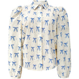 Liberté LIBERTE dam bluse FLORA Blouse CREME BLUE BOW HEARTS