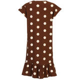 Liberté LIBERTÉ dam klänning ALMA Dress BROWN CREME DOT