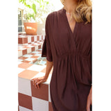 Liberté LIBERTÉ dam klänning KARO Dress CHOCO BROWN