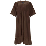 Liberté LIBERTÉ dam klänning KARO Dress CHOCO BROWN