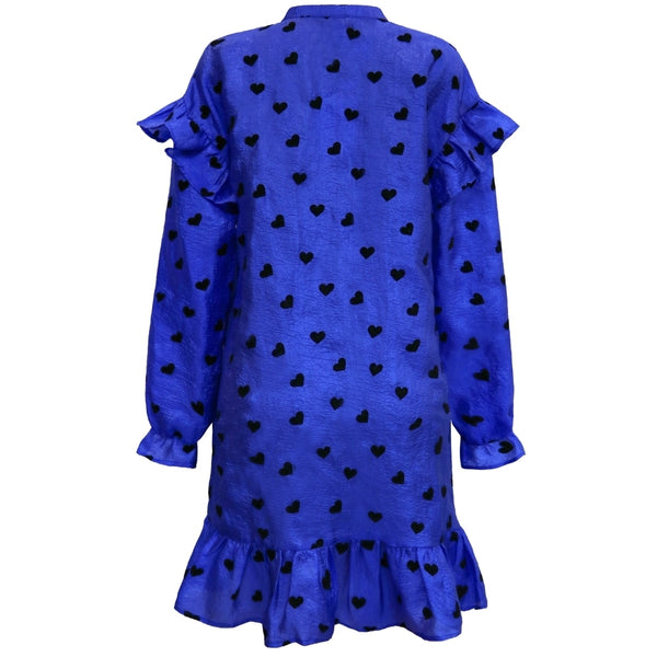 Liberté LIBERTÉ dam klänning TIA Dress Cobolt Blue Black Heart