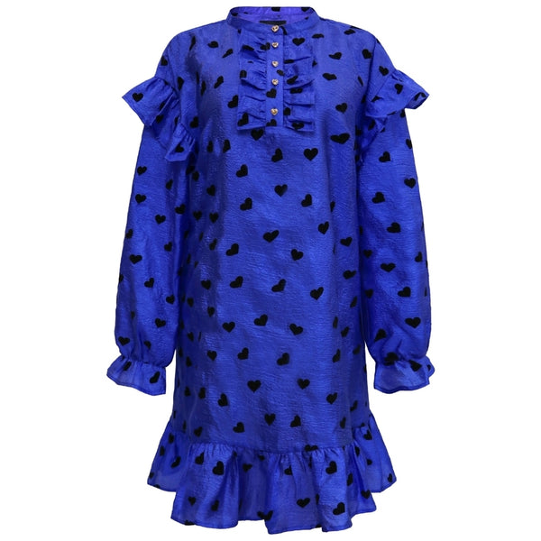 Liberté LIBERTÉ dam klänning TIA Dress Cobolt Blue Black Heart