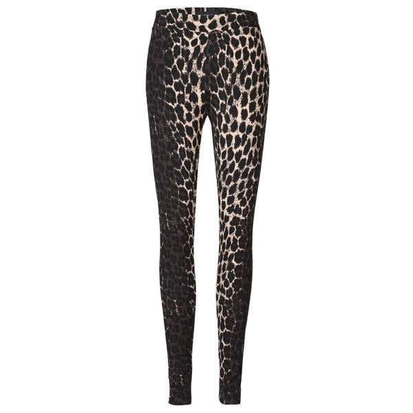 Liberté LIBERTÉ dam leggings ALMA FLEECE Leggins DARK BROWN LUX LEO