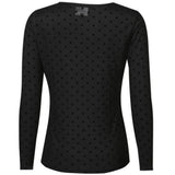 Liberté LIBERTÈ dam nät LS Blouse BLACK MEDIUM HEART
