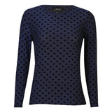 Liberté LIBERTÈ dam nät LS Blouse NAVY HEART