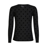 Liberté LIBERTÈ dam nät LS Blouse black big dot