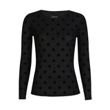 Liberté LIBERTÈ dam nät LS Blouse black big dot