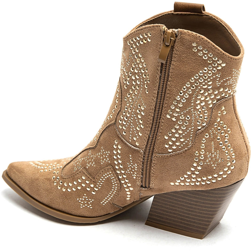 SHOES Jacqueline dame cowboystøvler 9676A Shoes Camel