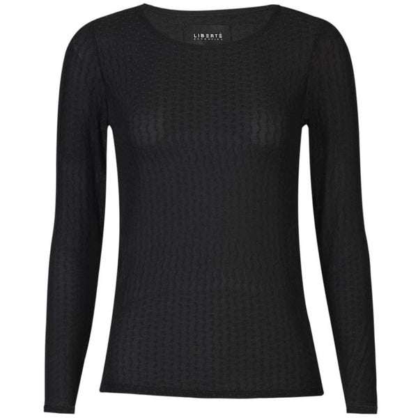 Liberté Liberté dam blus 21345 Blouse BLACK WAVY LINES