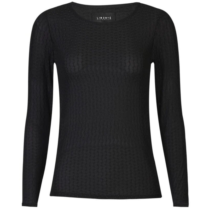 Liberté Liberté dam blus 21345 Blouse BLACK WAVY LINES