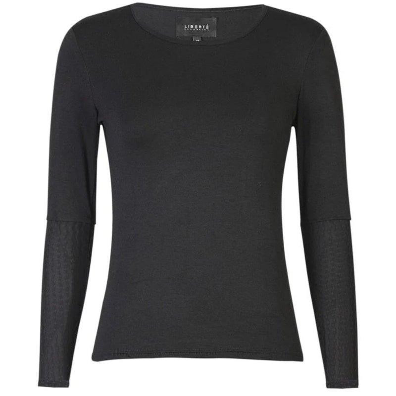 Liberté Liberté dam blus ISA Blouse BLACK WAVY LINES