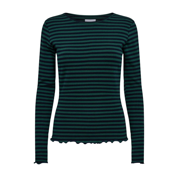 Liberté Liberte dam blus NATALIA - 9914 Blouse DARK BLUE GREEN STRIPE