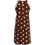 Liberté Liberte dam klänning ALMA Dress BROWN CREME DOT