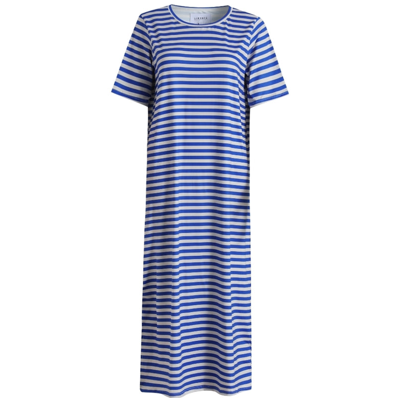 Liberté Liberte dam klänning Alma 9562. Dress STRIPE IVORY COBOLT