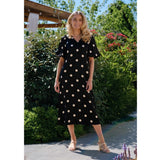 Liberté Liberte dam klänning DOTTI Dress BLACK CREME DOT